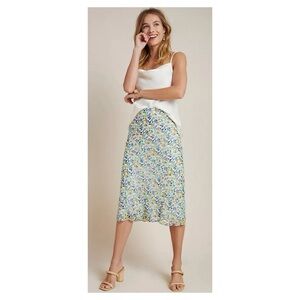 NWT Anthropologie Ara Beaded Bias MIDI Skirt  Size XS